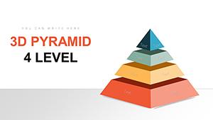 3D Pyramid - 4 Level PowerPoint charts