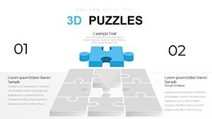 Matrix 3D Puzzles PowerPoint Charts Template