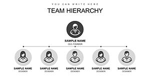 Hierarchical Org Chart PowerPoint Template - PPTX Download