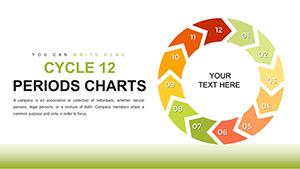 12 Cycle Periods PowerPoint Charts Template | Download Professional PPTX