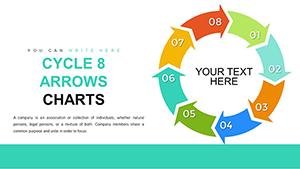 Cycle 8 Arrows PowerPoint charts