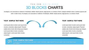 3D Blocks charts for PowerPoint presentation