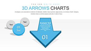 3D Arrows PowerPoint charts