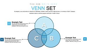 Venn Unions and Intersections PowerPoint Charts Template: Download PPTX