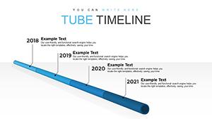 Timeline Tube PowerPoint Charts Template