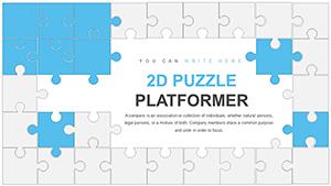 2D Puzzles Platformed PowerPoint Charts Template