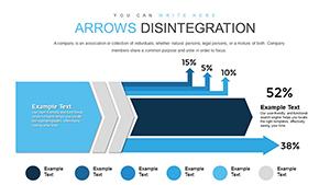 Arrows Disintegration PowerPoint Charts Template for Presentation