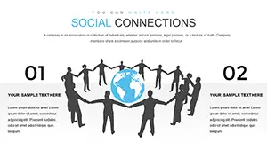 Social Connections and Happiness PowerPoint Charts Template
