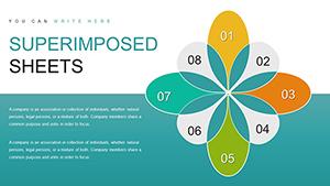 Superimposed Boundary Sheets PowerPoint Charts Template