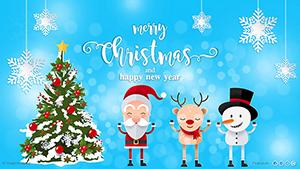 Merry Christmas and Happy New Year PowerPoint Charts