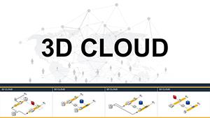 3D Cloud Data Storage PowerPoint chart
