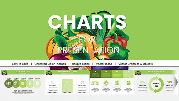 Vegetables and Greengrocery PowerPoint charts for presentation