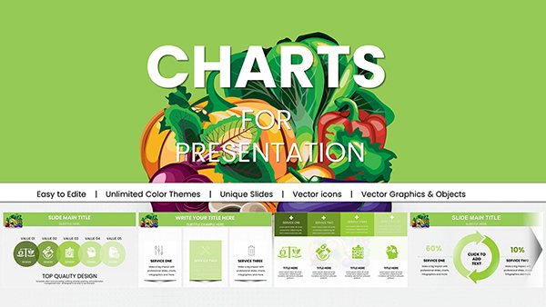 Vegetable PowerPoint Charts & Greengrocery Templates for Presentations