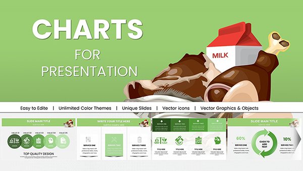 Healthy food PowerPoint charts for presentation