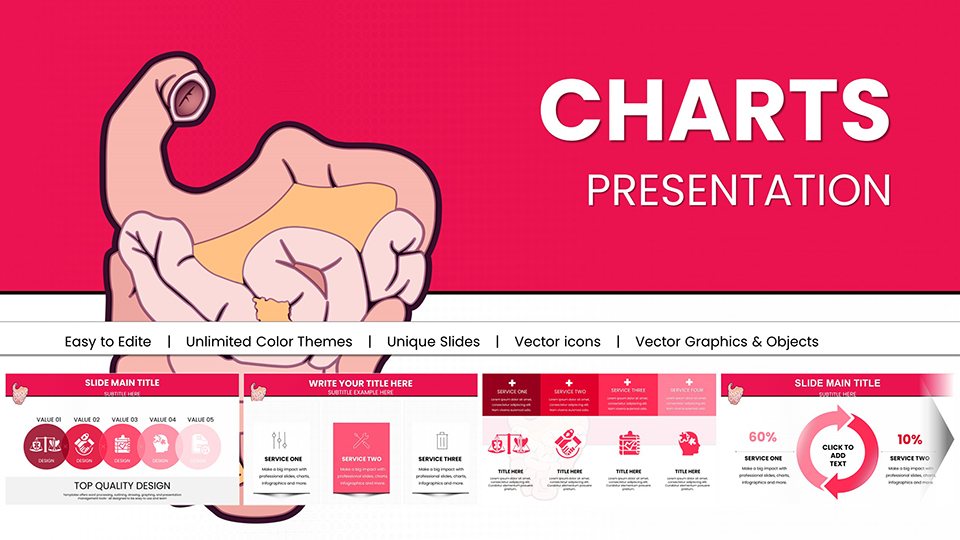 Small Intestine PowerPoint Presentation, Charts