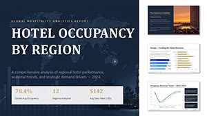 Hotel Occupancy by Region PowerPoint Template and Charts