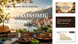 Gastronomic Tourism PowerPoint Template and Charts