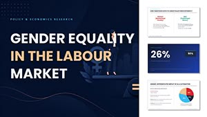 Gender Equality in the Labour Market PowerPoint Template and Charts