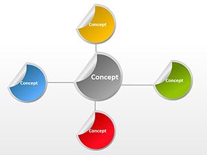 Round Sticker PowerPoint Diagrams Template: Download PPTX
