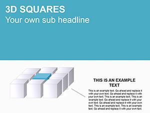 3D Squares and Cubes PowerPoint Diagrams: Download PPTX