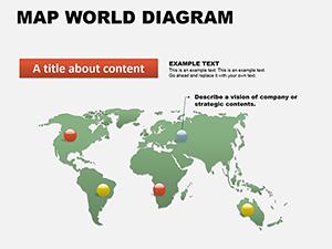 Maps World PowerPoint diagram template