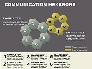 Communication Hexagons PowerPoint Diagrams - Download Editable PPTX Templates