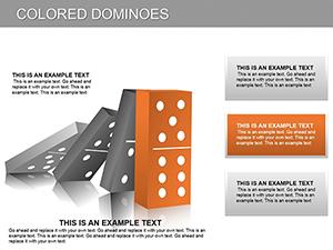 Colored Domino PowerPoint diagrams