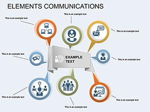 Elements Communication PowerPoint diagram