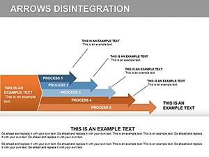 Arrow Disintegration PowerPoint Diagrams Template: Download PPTX