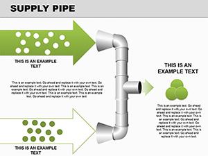Supply Pipe PowerPoint Diagrams Template: Download Editable PPTX