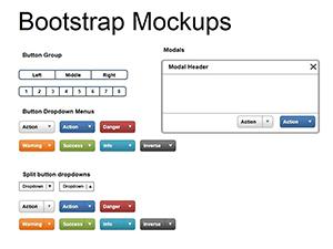Bootstrap Mockups PowerPoint Diagram Template