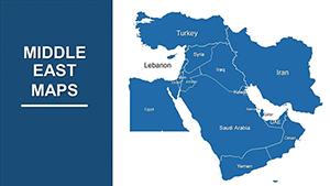 Middle East Maps: PowerPoint Map of Middle East Template