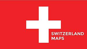Switzerland maps: PowerPoint template map of Switzerland template