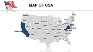Editable USA PowerPoint maps - North America