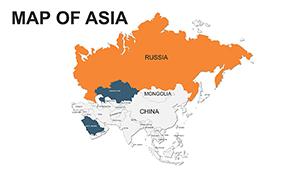 Maps of Asia PowerPoint presentation