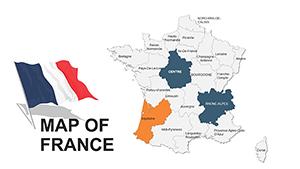 France maps: PowerPoint map of France template