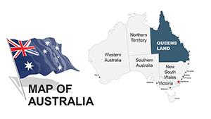 Editable Australia PowerPoint Maps Template for Presentation