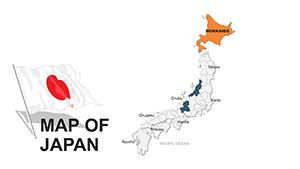 Editable Japan PowerPoint maps template