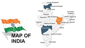 Editable India PowerPoint maps