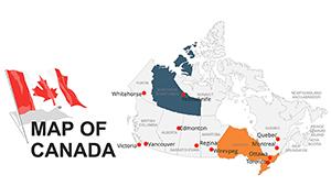 Editable Canada PowerPoint Maps Template for Presentation