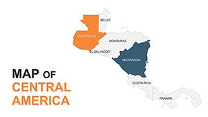 Central America Editable PowerPoint Maps: Template