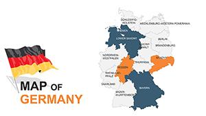 Germany PowerPoint map for presentation