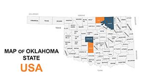 USA States map: PowerPoint maps of Oklahoma template