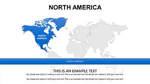 North America Maps: PowerPoint map of North America template