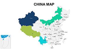 Administrative China PowerPoint Maps Template: Download PPT