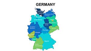 Germany maps: PowerPoint map of Germany template
