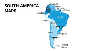Maps of South America for PowerPoint presentation