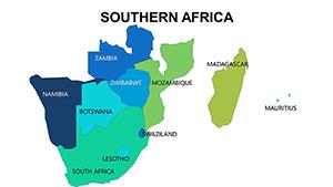 Southern Africa PowerPoint Maps Template: Download PPT