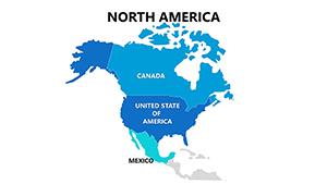 Complete North America PowerPoint maps