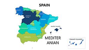 Complete Spain PowerPoint maps